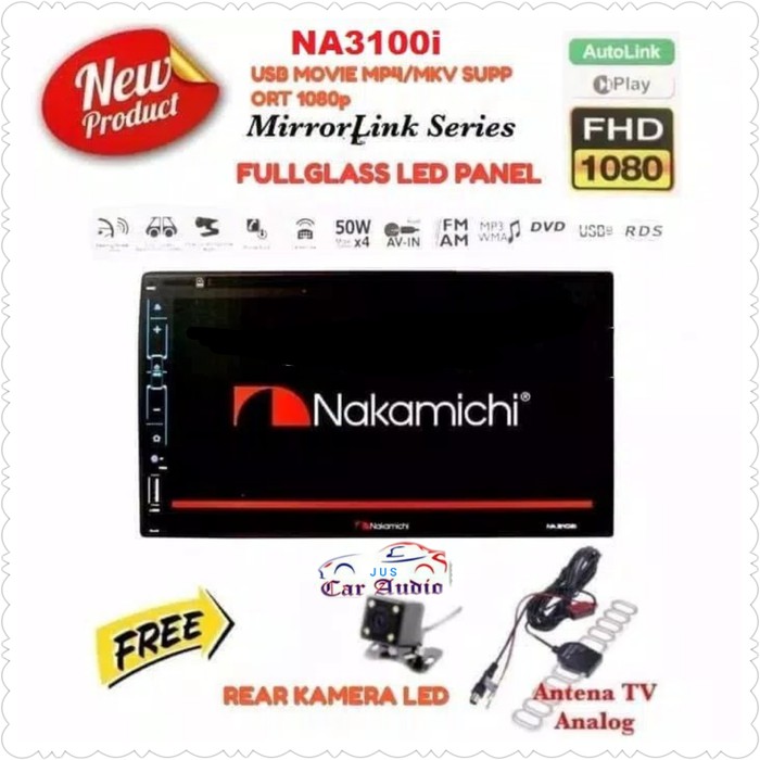 double din head unit nakamichi na 3100i mirrorlink