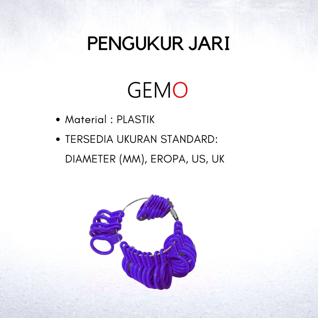 Pengukur Cincin dan Jari Set, Tersedia Berbagai Standard Ukuran, Ringan Cocok Untuk Salesman Toko Emas Perhiasan