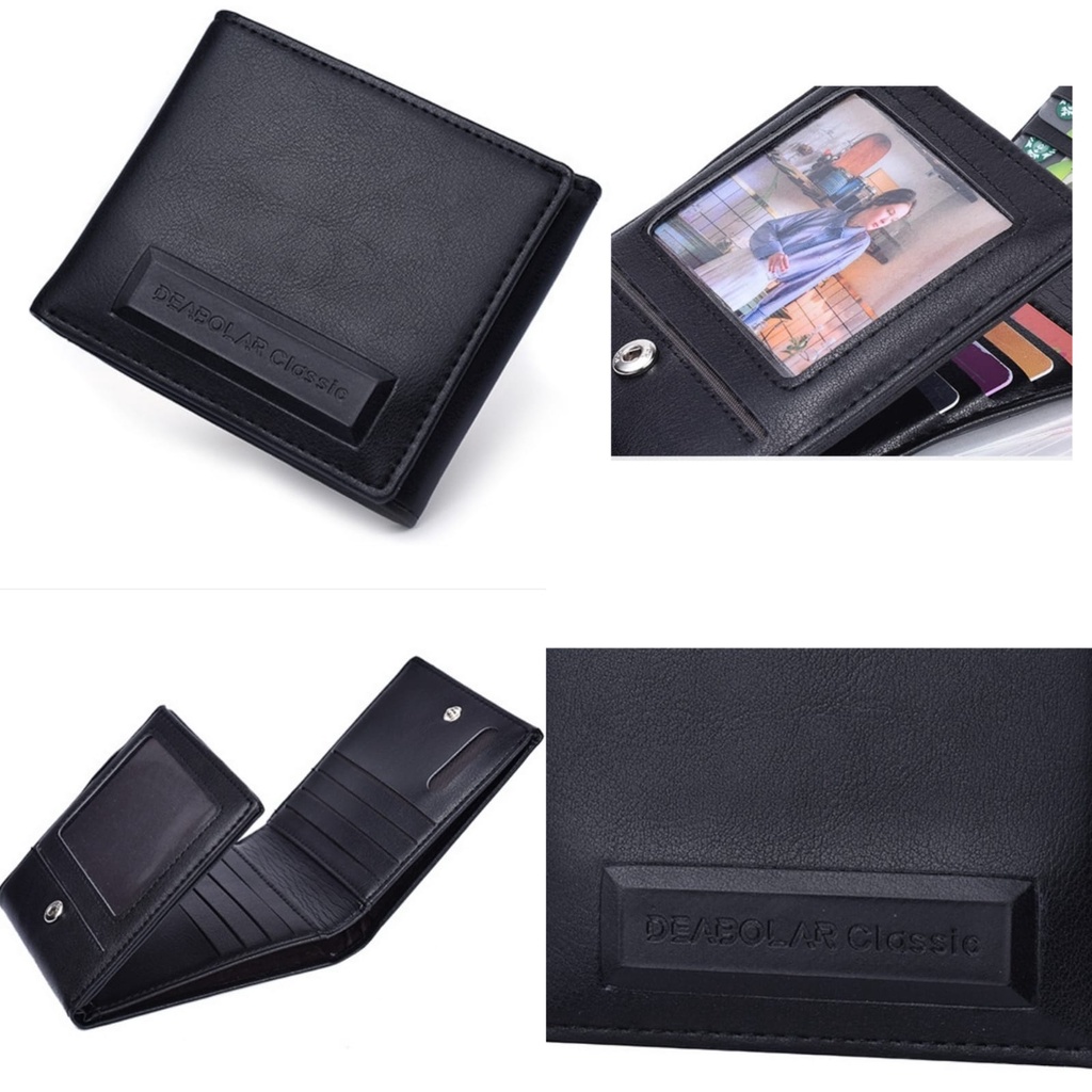 DOMPET PRIA LIPAT 3 IMPORT KULIT DEABOLAR HITAM TRUCCO WA429B5 BRANDED TIPIS SLOT KARTU PENDEK PREMIUM COWOK KEREN MURAH BATAM SIMPLE KECIL KEKINIAN