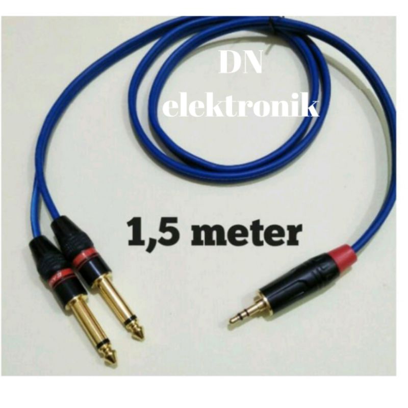 Kabel mini Jack 3,5 to 2x Akai canare gold