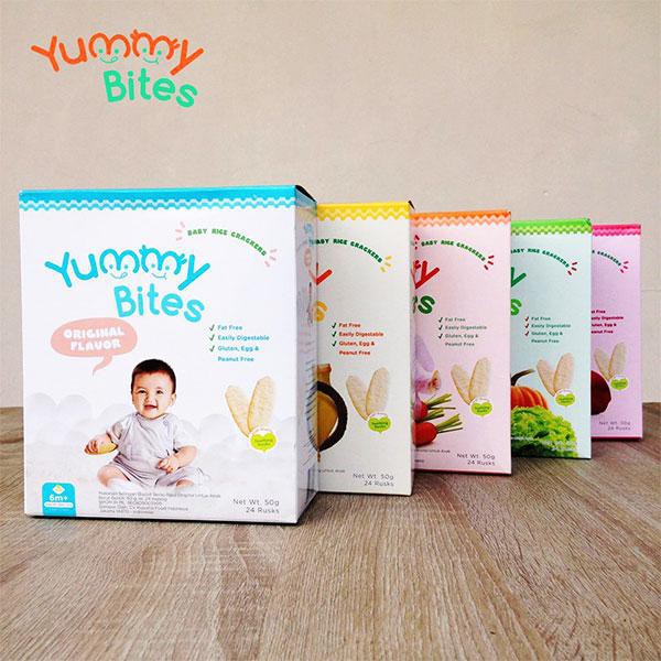 Yummy Bites Baby Rice Crackers Snack Bayi Biskuit Bayi