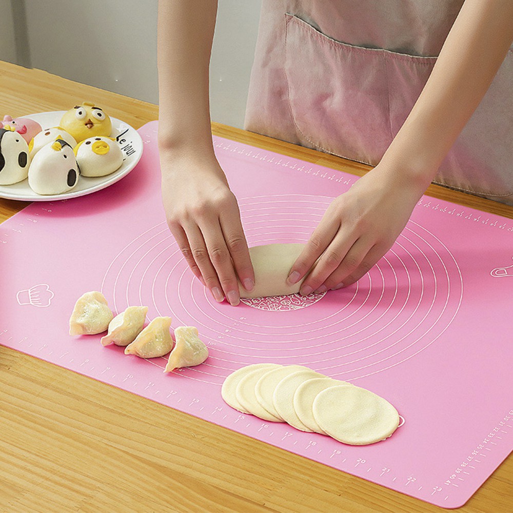 HOVELSHOP Alas Silikon Adonan Roti Kue Pastry Mat Silicone Tatakan Dapur