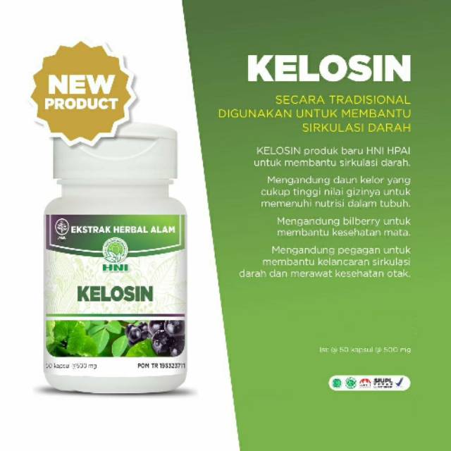 Hpai Hni Kelosin Kapsul Daun Kelor Ekstrak Obat Herbal Klor Sirkulasi Darah Kesehatan Mata Otak Shopee Indonesia