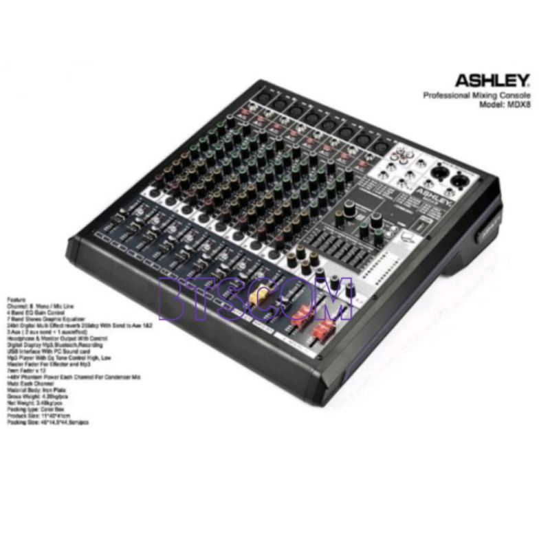MIXER ASHLEY MDX8 MIXER ASHLEY 8 CHANNEL BISA SOUDCARD