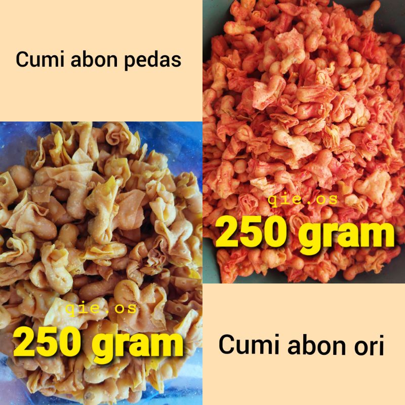 

pangsit cumi abon pedas cumi abon ori 250 gram