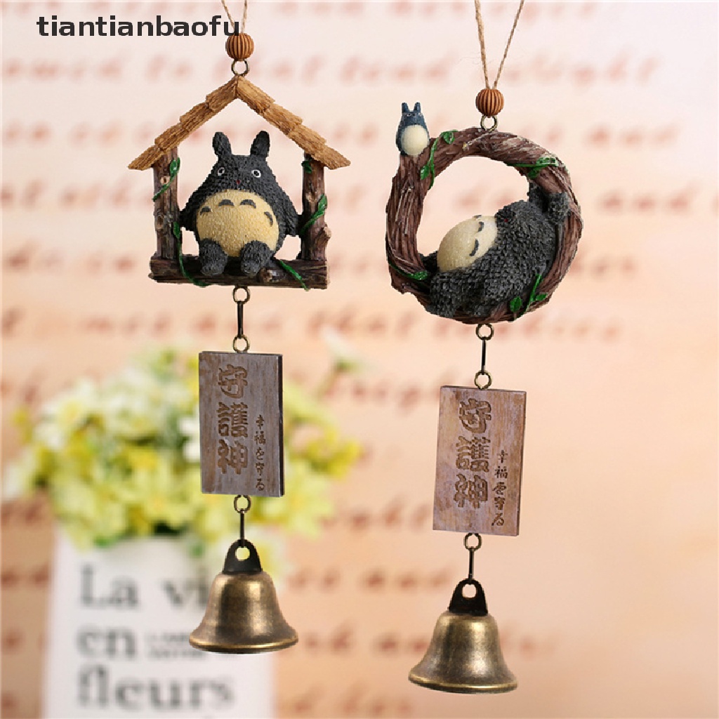 Ornamen Lonceng Angin Spinner Desain Kartun Totoro Untuk Dekorasi Rumah