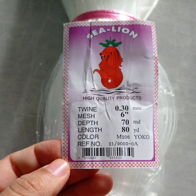 Jaring ikan import thailads SEA-LIONS 0.30 6 INCHI 70MD/80YDS YOKO jaring ikan bawal pukat ikan jaring ikan murah