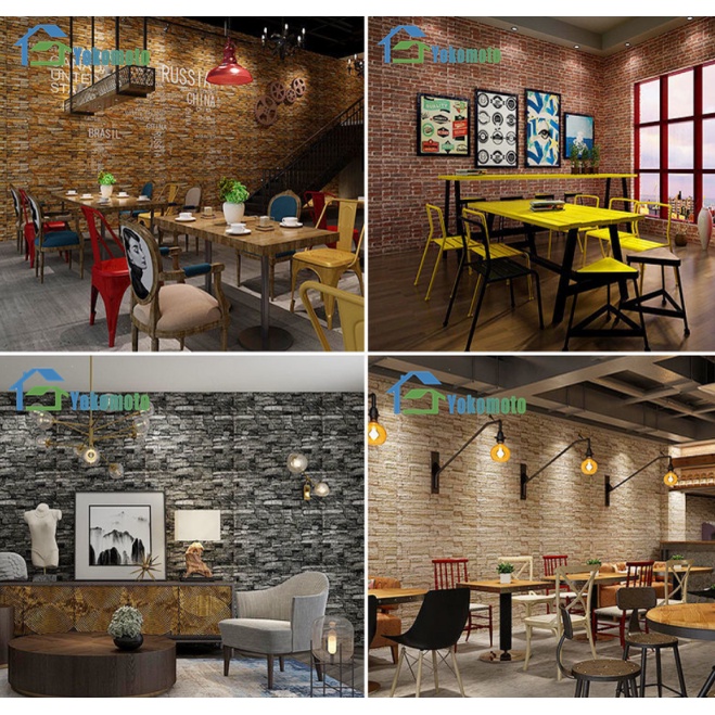 Promosi terlaris！！Wallpaper Dinding 3D bata busa Stiker Foam Motif bata waterproff murah Wallpaper dinding-1