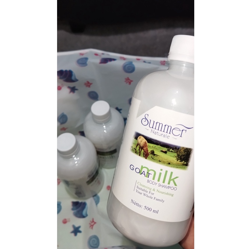 Summer Goat Milk Body Shampoo/Sabun Cair Susu Kambing Kemasan Botol Refill 500ml/Soap/Goat Milk