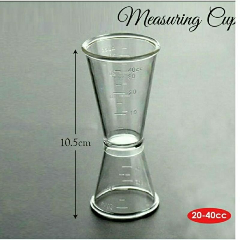 Jigger acrylic 20-40cc /measuring cup / gelas ukur / gelas takar