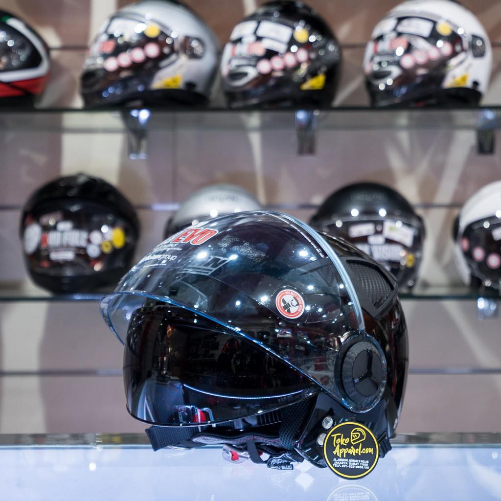 HELM HALF FACE NOLAN N33 CLASSIC BLACK GLOSSY HELM TOURING