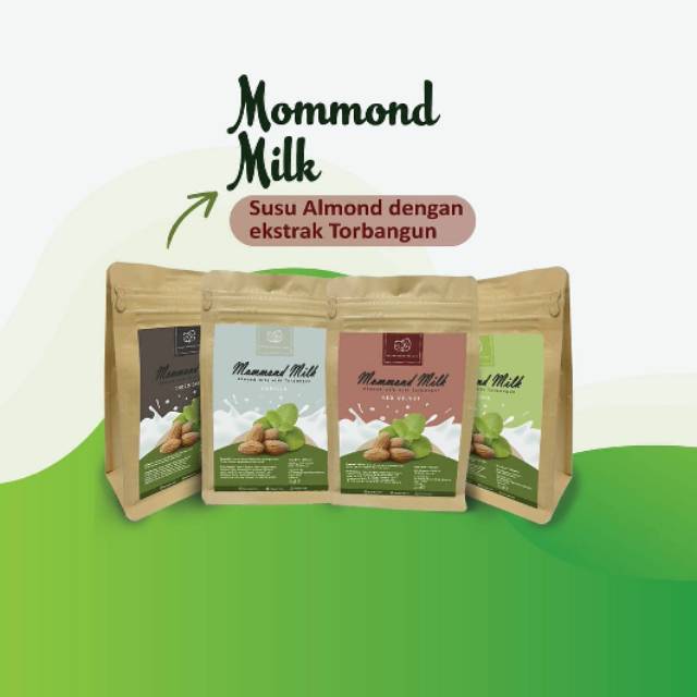 Mommond Milk Susu Almond plus ekstrak daun torbangun asi booster