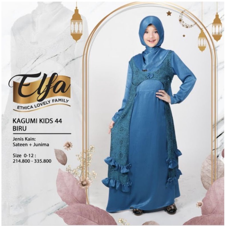 Gamis anak Ethica - Kagumi Kids 44 biru