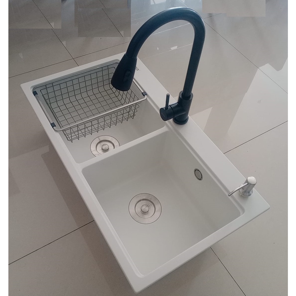 Kitchen Sink Granit ONAN 8046 White comp
