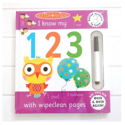 Write + Wipe i know my 123 buku bbw buku anak-anak wipe and clean
