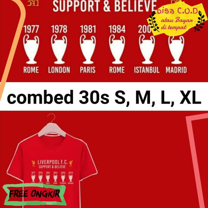 [COD]336 KAOS T-SHIRT DISTRO LIVERPOOL SUPPORT UCL FINAL MADRID 2019 BAJU BOLA ORIGINAL PRIA