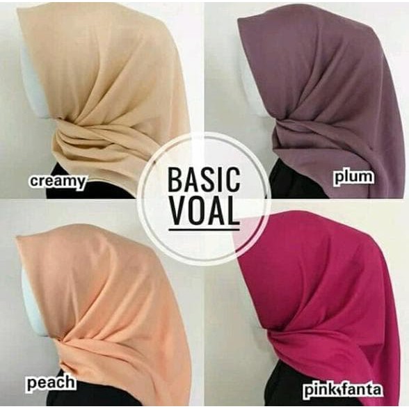 [SALE] Umama Basic Voal Hijab segiempat PINK FANTA