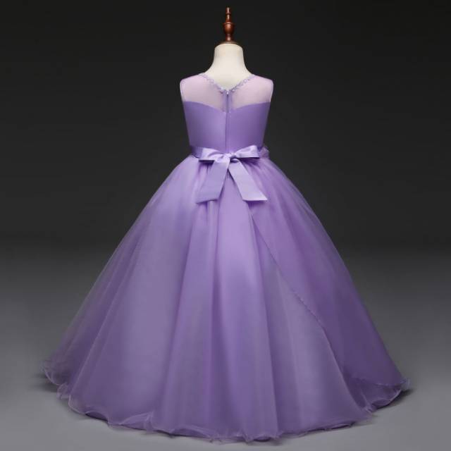 GA2570 RIANA DRESS PURPLE / gaun pesta ulang tahun anak remaja / pagar ayu / pengapit / tutu ungu