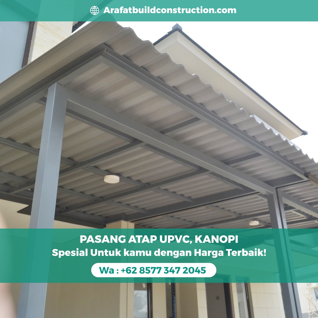 PEMASANGAN ATAP UPVC KANOPI