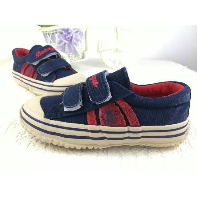 sepatu anak Babaya Stripe Blue sol karet