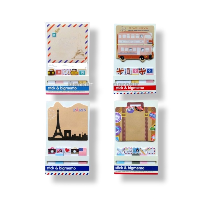 

Sticky Note / Post It Impor HT1210-366 Traveling Index Penanda Pembatas Buku - Satuan- SHSNP