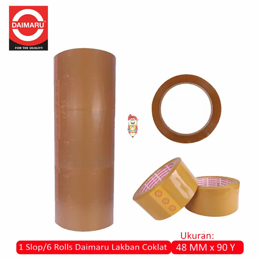 

Lakban cokelat Daimaru 2 inch 48 mm X 90 Y [1 Slop / 6 Rolls]