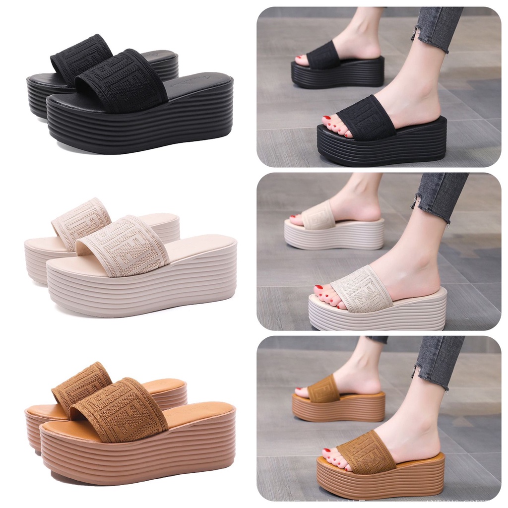 ANELA LYNE SANDAL SLOP WEDGES SADIYA ANE1015 ORIGINAL
