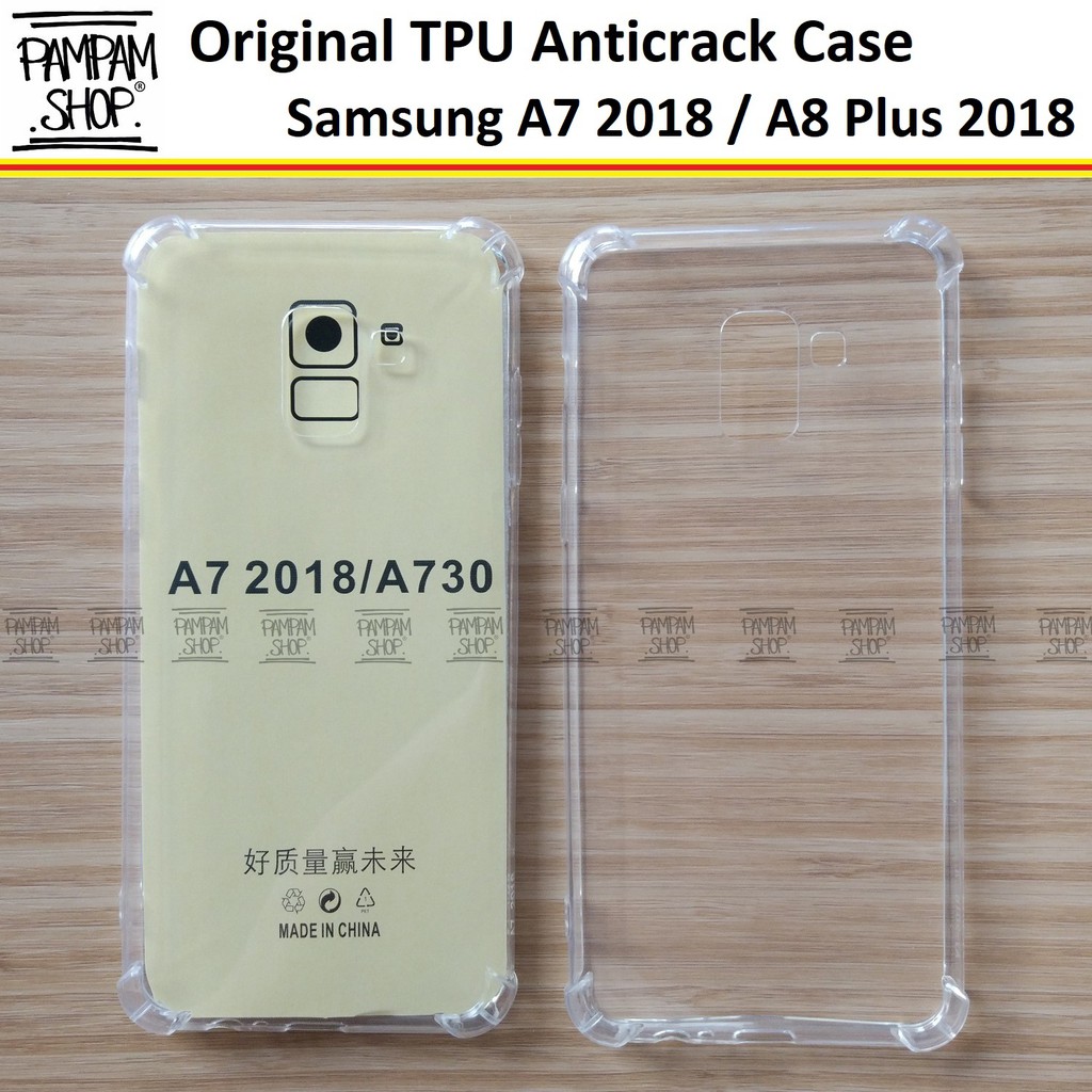 Case TPU Anti Crack Samsung A8 Plus A8+ 2018 A730 Ultrathin Anticrack Ultra Thin Transparan Soft