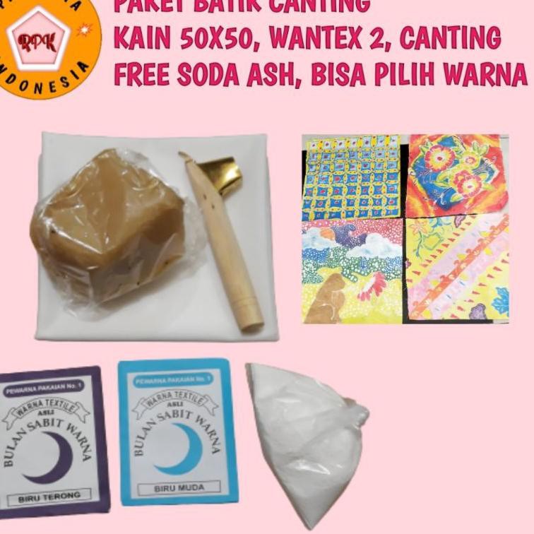 

Maca4m2$|PAKET BATIK CANTING, KAIN, CANTING, MALAM, PEWARNA, FREE PENGUAT WARNA SODA ASH |Kekinian,.