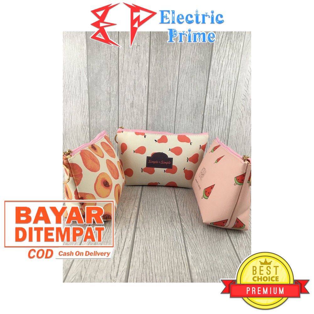 Tas Make Up Serbaguna Anti Air Pouch Penyimpanan Tas Make Up Unik Motif Buah 0011