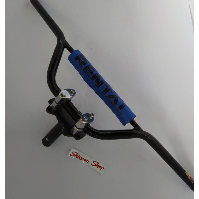 Paketan Adaptor stang trondol + stang trail croom hitam honda yamaha suzuki