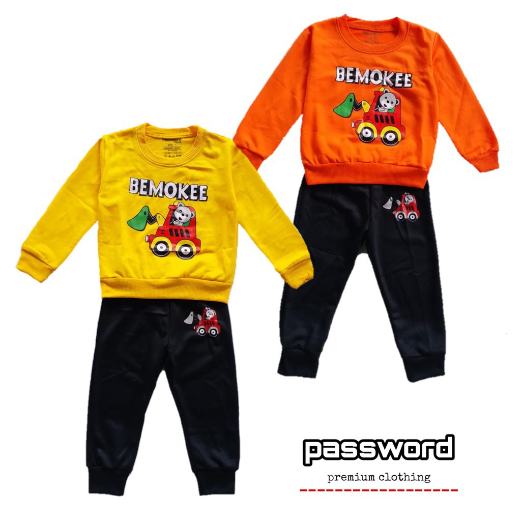 HappyOliver PASSWORD BEMOKEE Setelan anak 1 - 7 Tahun Baju Anak BerKualitas