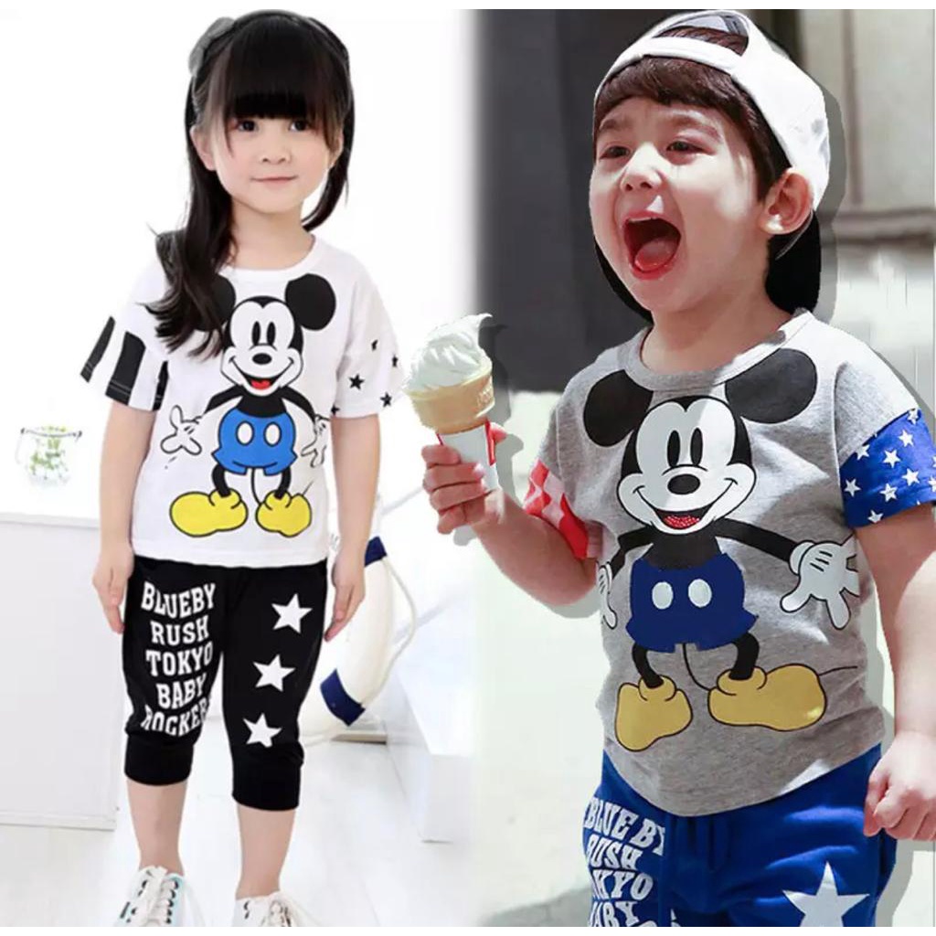 SETELAN ANAK BAJU ANAK MIKKY ROCKER 1-5 TAHUN BAJU ANAK LAKI LAKI BAJU ANAK PEREMPUAN TERMURAH TER LARIS HARGA GROSIR