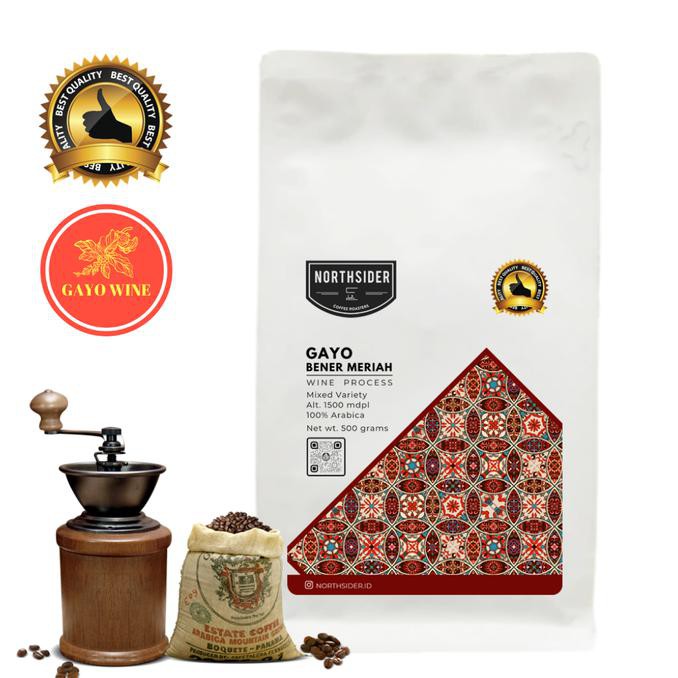 

BIJI KOPI ARABIKA GAYO WINE NATURAL - 500GR NORTHSIDER COFFEE - BIJI KOPI