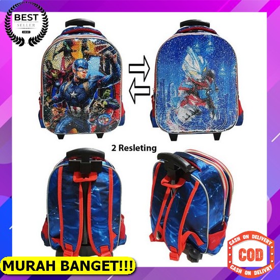 Troli / Trolley Anak Sd Perempuan Anak Laki Laki Timbulkota Wc737 Tas Dorong Sekolah Tk Troll Wm - T
