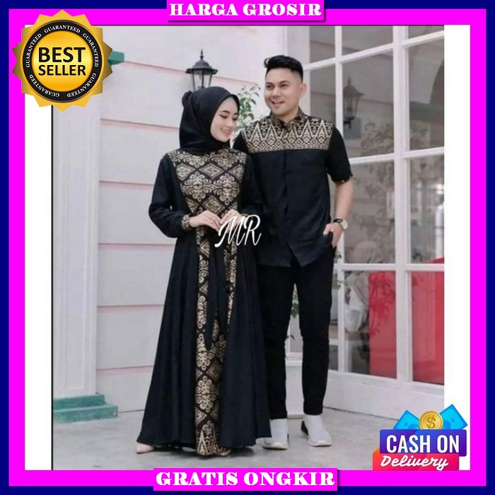 Baju Couple Muslim Pasangan Kekinian Baju Gamis Couple Terbaru Polos Model Sekarang Cantik Baju Coup