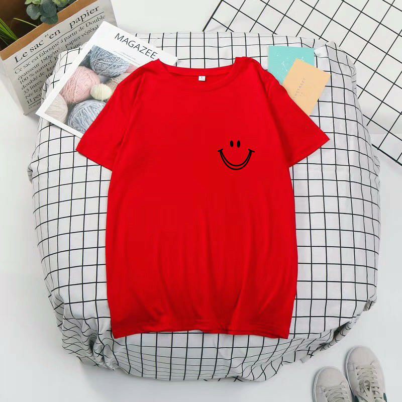 Baju Kaos Simple smile logo Korean style BTS NCT blackpink