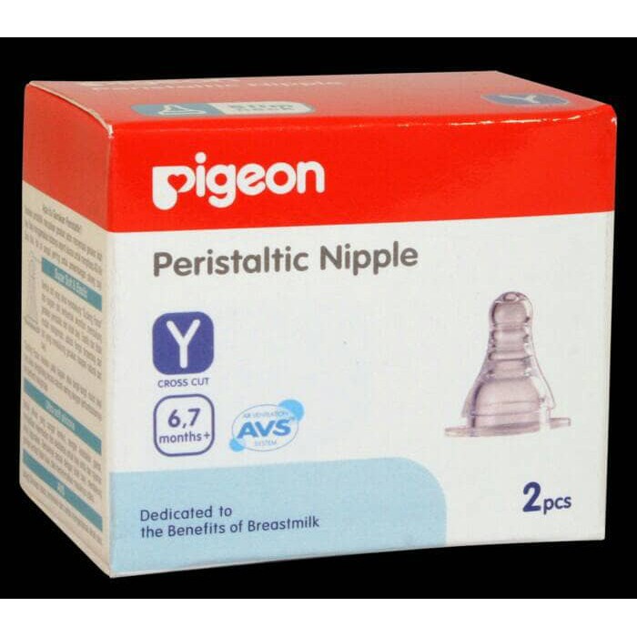 PIGEON PERISTALTIC NIPPLE SLIM NECK 2X1