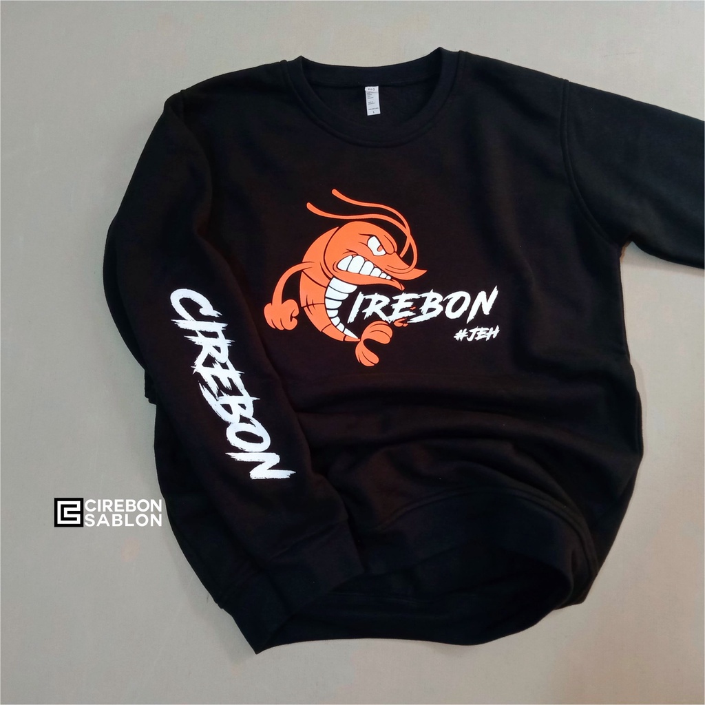 Crewneck Cirebon Jeh Kota Udang Gunung Jati Sweater Cirebon Kaos Cirebon Original - CIREBON UDANG, H
