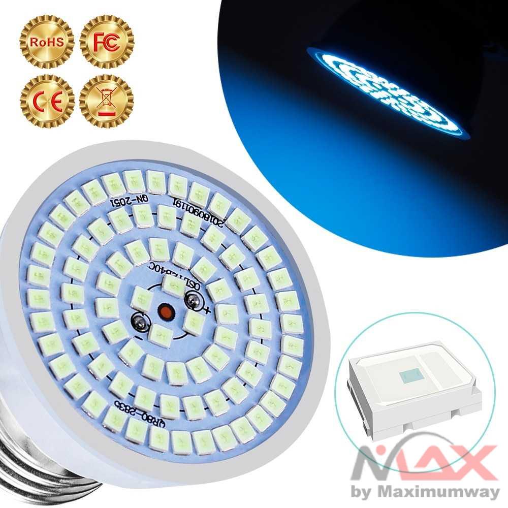 CanLing Lampu Bohlam LED UV Anti Bakteri Anti Virus untuk Steril kan Ruangan dari penyakit, Bulb 80 LEDs 220V E27 Warna Putih