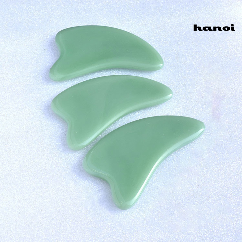 HQTM_Guasha Stone Heart-Shaped Prevent Wrinkle Green Relax Muscle Guasha Scraper Stone for Unisex