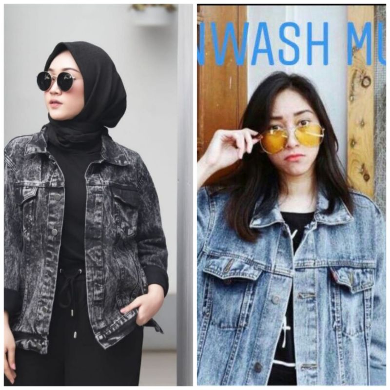 Jaket Jeans Sanwash Muda Oversize Premium Quality