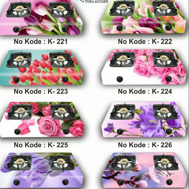 

Stiker kompor aneka motif bunga cantik