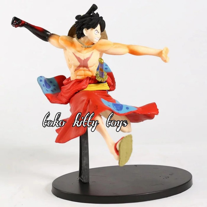 ACTION FIGURE ONE PIECE MODEL LUFFY WANO KUNI BATTLE