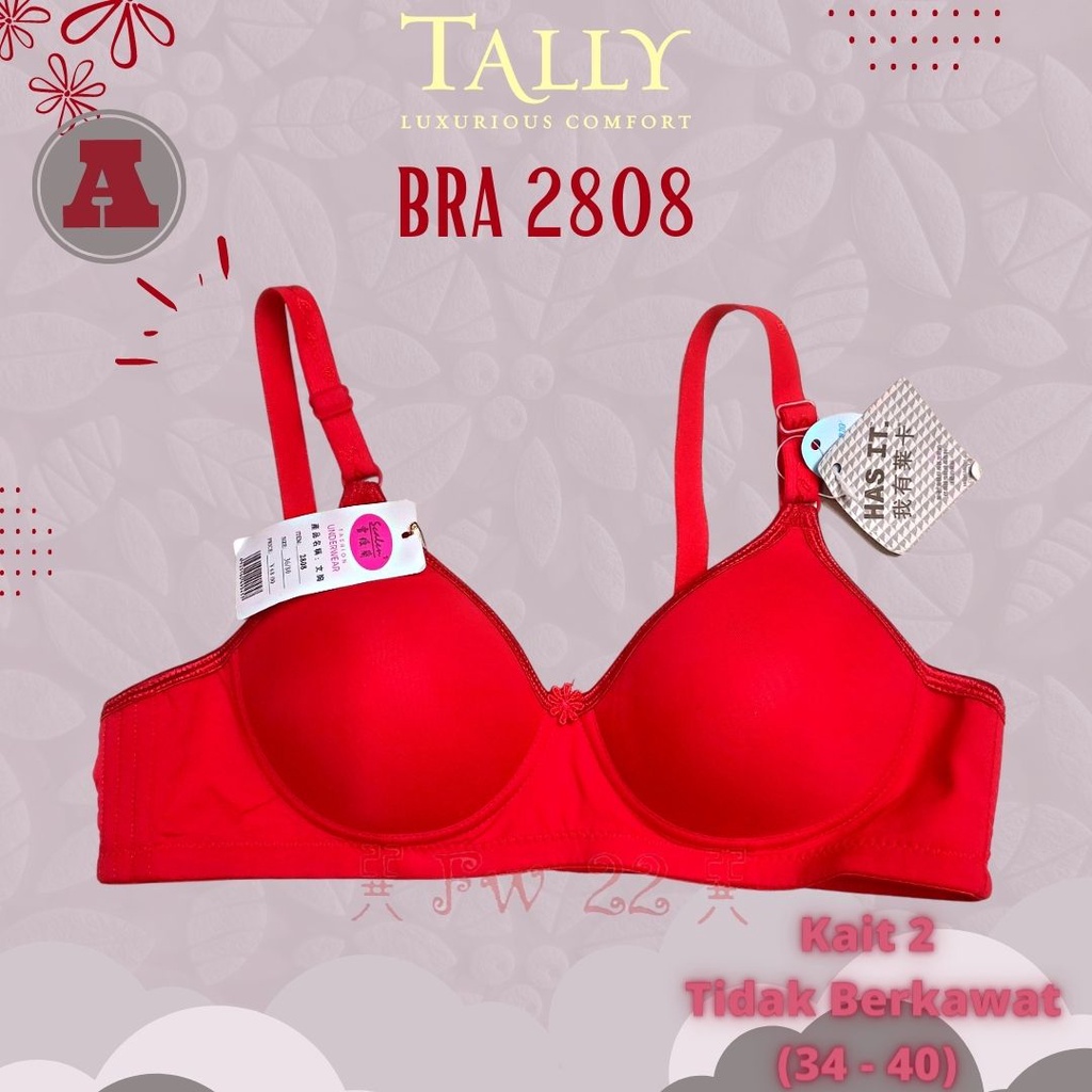 Bra Tanpa Kawat Scalen 2808 Berbusa Tipis dan Tanpa Kawat dengan bahan Super Soft