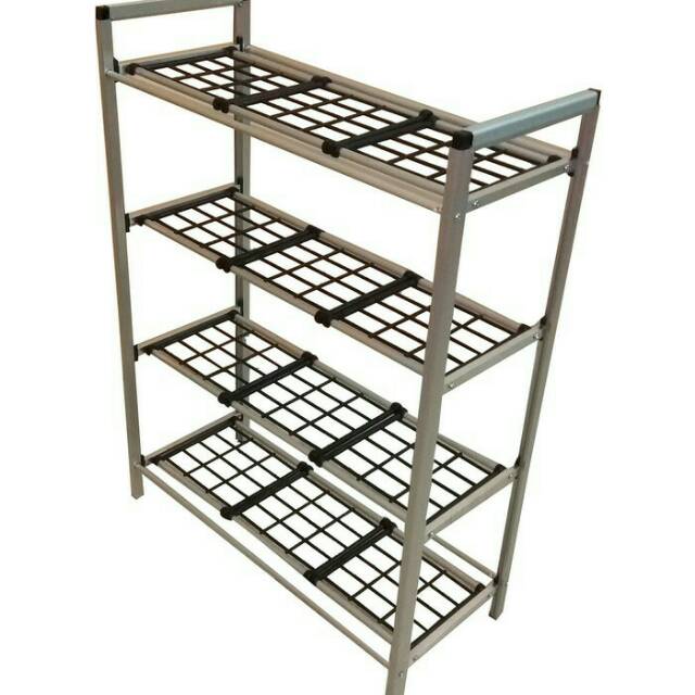 Rak sepatu 4 susun aluminium