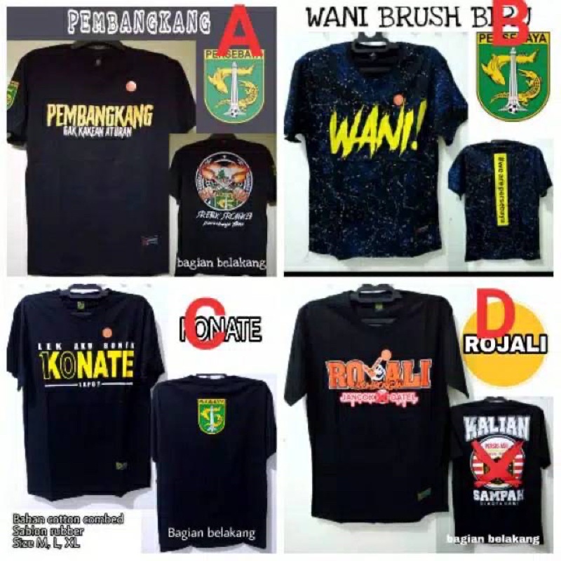 KAOS TSHIRT PERSEBAYA SURABAYA BONEK MURAH