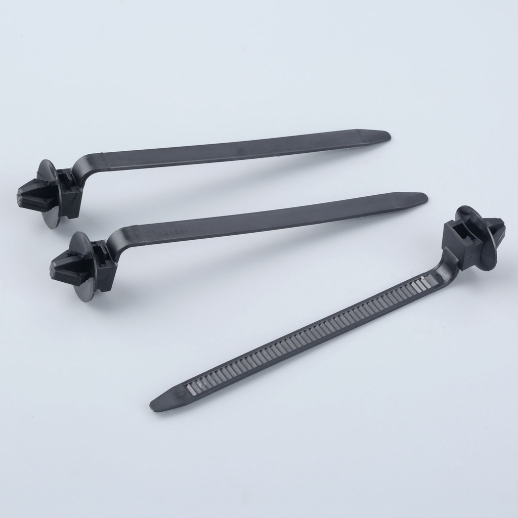 50pcs Pengikat Kabel Mobil Ties Nylon Hitam Car Auto Cable Strap Push Mount Wire Tie Penjaga Klip Penjepit Bungkus Tetap Pengikat Klip 9.2cmx0.5cm