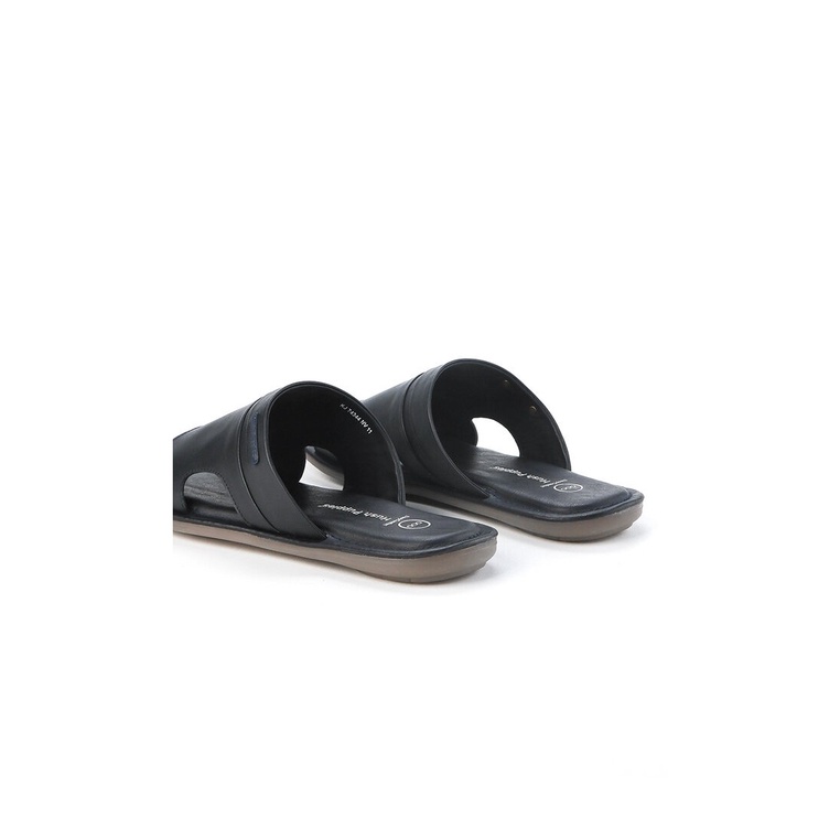 SANDAL SLIDE KULIT HUSH PUPPIES PRIA ORIGINAL CASUAL BIRU NAVY HM29