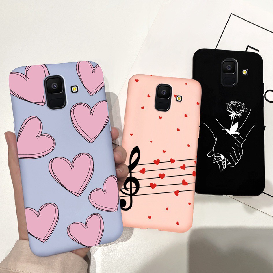 Love Heart Casing Samsung Galaxy J6 J6+ A6 A6+ A6 Plus 2018 Case Couple Silicone Cover Samsung A6Plus J6Plus A 6 J 6 Case-1